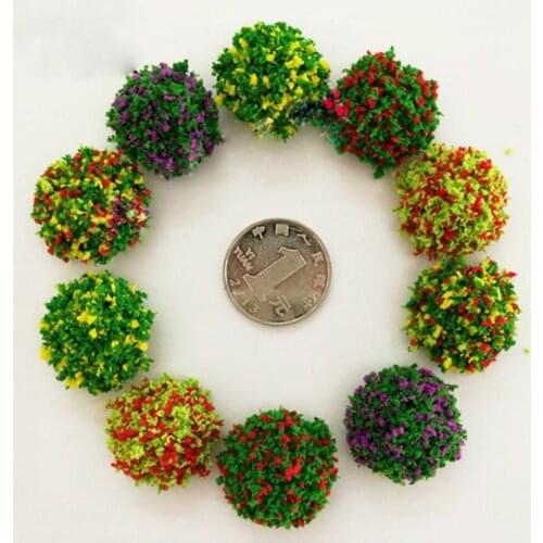 17mm 10pcs/lot DIY sand table model flower landscape materials for train scene and kits toys