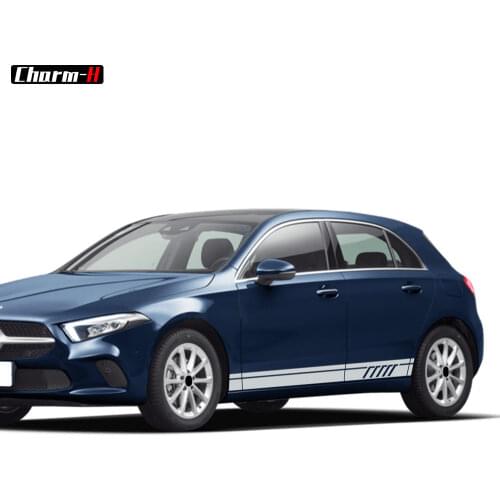 2 Pieces for Mercedes Benz W176 A Class A45 AMG A180 A200 A250 Edition 1 Side Racing Stripes Decal Stickers accessories