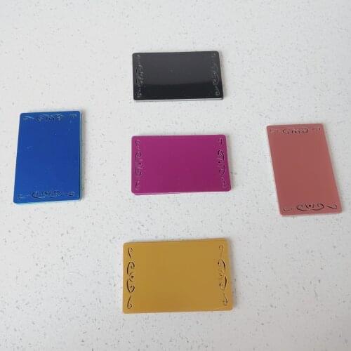 25pcs/Lot 85MMX55MM Metal Business Card Laser Engraving Five Colors of Aluminum Logo