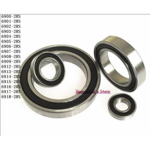3-8pcs/Lot 6900-2RS / 6901-2RS / 6902-2RS / 6903-2RS / 6904-2RS The Rubber Sealing Cover Deep Groove Ball Bearing