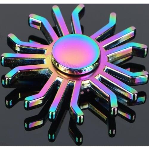 Long time Colorful Adult Tri-spinner Kid Gift Hand Spinner Spider web Autism ADHD Reduce Stress Spinner Fidget metal Security