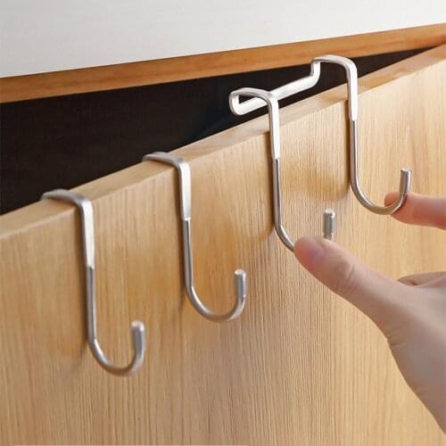Stainless Steel Double S Shape Storage Hook Purse Hook for Bathroom Kitchen Wall Door Organizer Accessories Bathroom Organizer