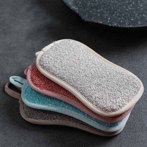 Double Decontamination Sided Scrub Sponges Kitchen Tools Cleaning Magic Sponge Bowl Chopsticks Scrubber Wash Pot Gadgets