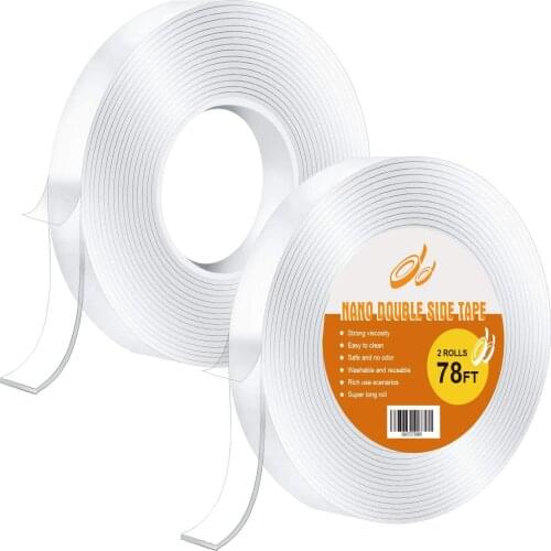 2pcs Nano Double Tape Transparent Sided Tape NoTrace Reusable Waterproof Adhesive Strong Wall stickers For Bathroom kitche