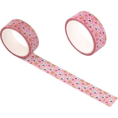 E3578 Cartoon Rice ball DIY Scrapbooking Sticky Adhesive Washi Paper Tape Printed Patterns Stickers Decals