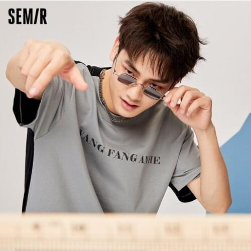 SEMIR Short Sleeve T-Shirts Male National Style 2021 Summer New Chinese Style Trend Letter Pattern T Shirt Boy Brand