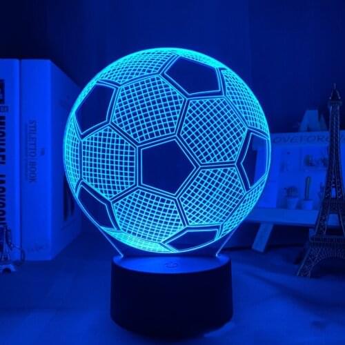 Football Sports Gifts 3D Table Lamp Rugby Ice Hockey Womens Volleyball Bedside Light Dream Basketball Bedroom Decoration