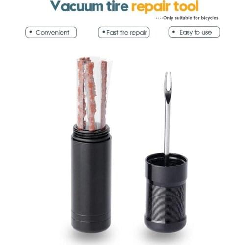 Bicycle Tools 5pcs Tire Repair Rubber Strip and Bicycle Tire Repair Drill MTB Road Bike Tubeless Repair Tool Simple Set