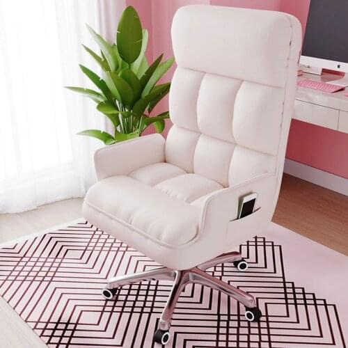 Computer Chair Home Office Chair Nordic Leather Gamer Chair Backrest Lift Swivel Chair Sofa Live Seat Furniture Armchair