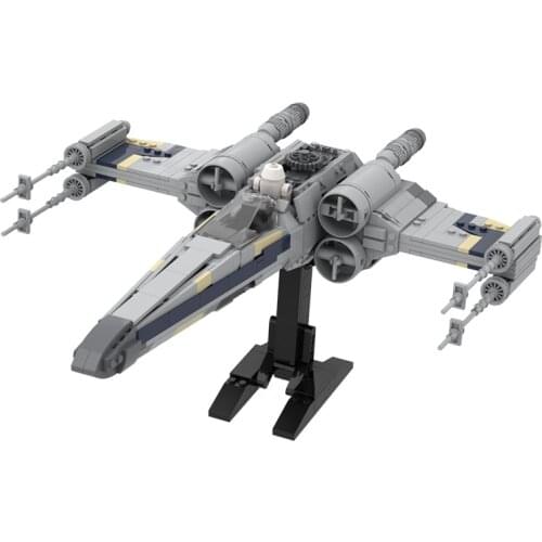 MOC Space Wars Series Mini Poe Damerons X-wing Fighter Building Blocks Kit Plane Aircraft Bricks DIY Kid Toys For Children Gift