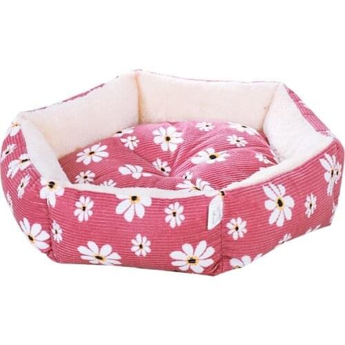 Small Pet Dog Kennel Bed Mat Cat Blanket Corduroy Pet Teddy Beds Mattress Flannel Fabric Warm Pets Bulldog Puppy House Tent