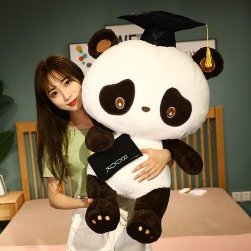 25-75cm Lovely Super Cute Pajamas Panda Stuffed Animal Doctor Panda Stuffed Plush Toy Soft Decor Pillow Birthday Present Gift