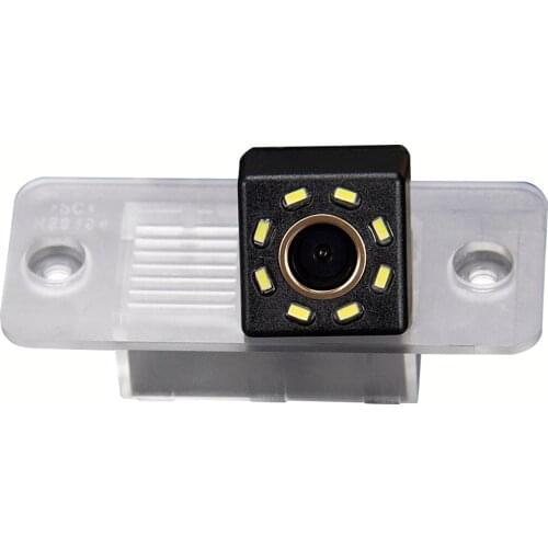 Misayaee Car Rear View Reverse Parking Camera Golden 8 Led for TIGUAN 2012-2015 Night Vision Waterproof