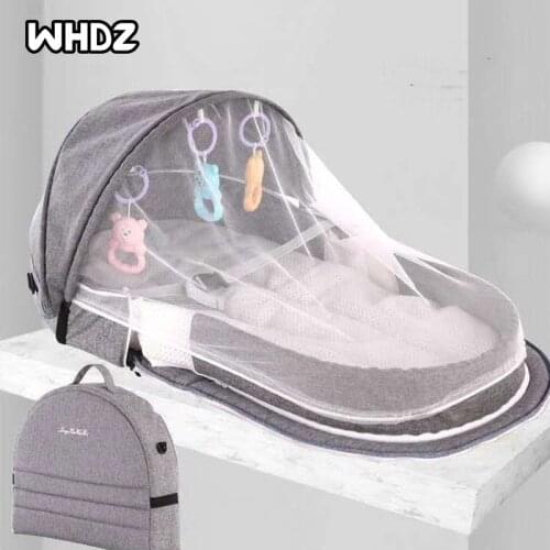 3 in 1 Multi-Function Portable Baby Bed Sleeping Nest Travel Beds Baby Nest For Baby Multifunction with Canopy,Mosquito Net