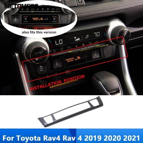 For Toyota Rav4 Rav 4 2019-2021 Carbon Fiber Seat Heated Switch Cover Trim Heater Control Button Sticker Interior Accessories