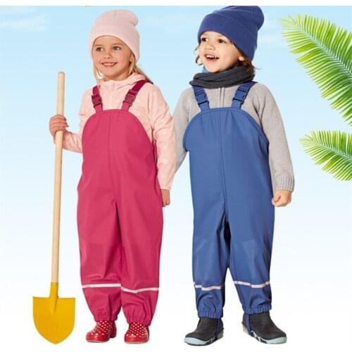 Childrens Waterproof Rain Proof Pants Raincoat Children Skiing Trousers Boy/Girl Impremiable Kids Raincoat Rain Gear 60YY253