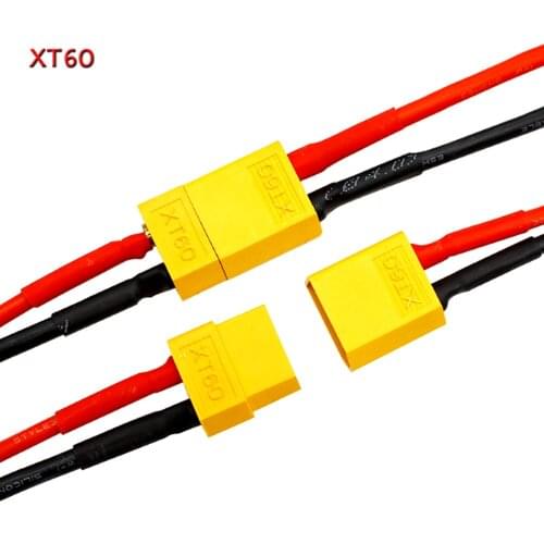XT60 connector gold-plated banana plug 15cm high temperature resistant super soft silicone cable HM high current battery plug-in