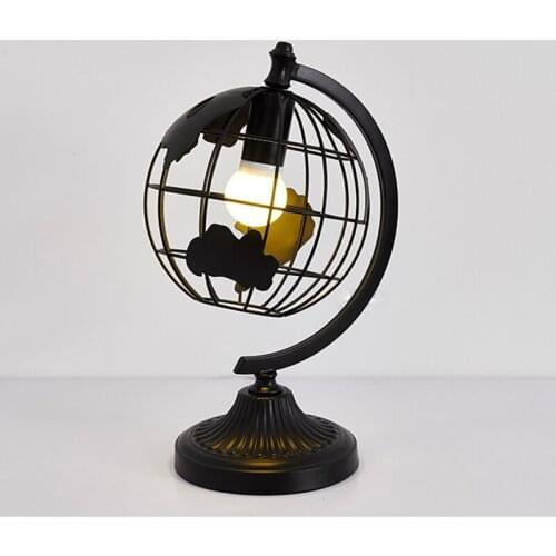 Modern Nordic E27 Simple Table Lamp Iron Globe Beside Lamp For Bedroom Lamps Living Room Table Lights Home Decor Study Desk Lamp
