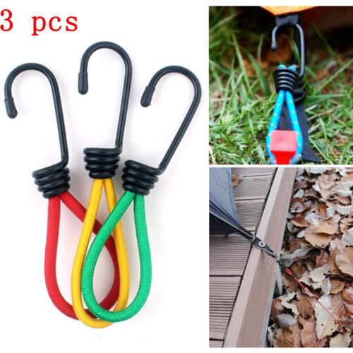 Outdoor camping tent elastic buckle 15cm fixed binding belt elastic rope hook camping tent accessories pull rope