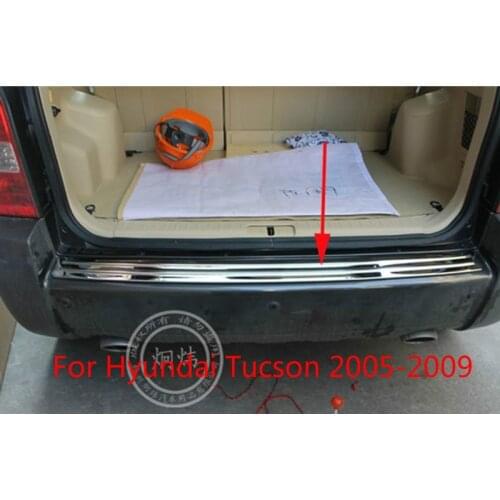 High quality stainless steel Rear bumper Protector Sill For Hyundai Tucson 2005 2006 2007 2008 2009 Car-styling Car-covers