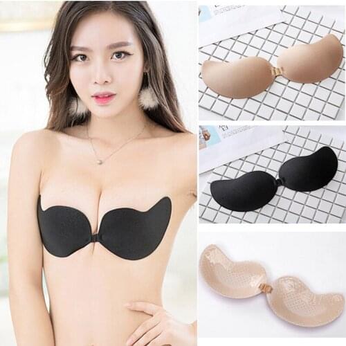 Women Lady Silicone Invisible Brassiere Push-Up Strapless Backless Self-Adhesive Invisible Bras