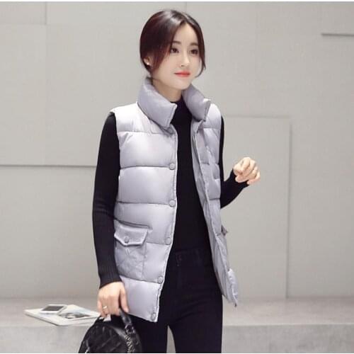 Fashion Design Autumn Winter Coat Women Vest Ladies Gilet Colete Feminino Casual Waistcoat Female Large pockets Jacket Plus Size
