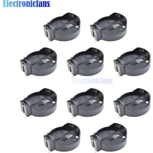 10Pcs CR2025 CR2032 3V Button Coin Cell Battery Socket Holder Box Case