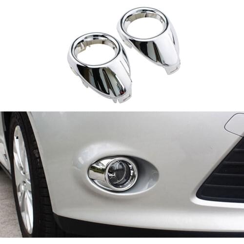 2 Pcs/Set Abs Chrome Car Front Fog Lamp Covers Head Fog Lights Cover for Ford New Focus 3 MK3 2012 - 2015 Accessories