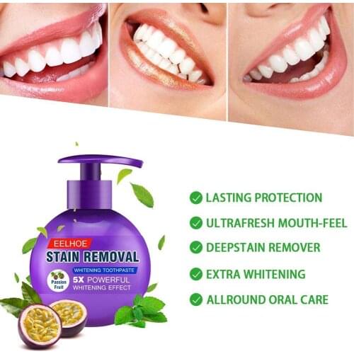 220g Toothpaste Passion Fruit Blueberry Soda Toothpaste Remove Stain Whitening Baking Soda Toothpaste Fight Bleeding Gums Care