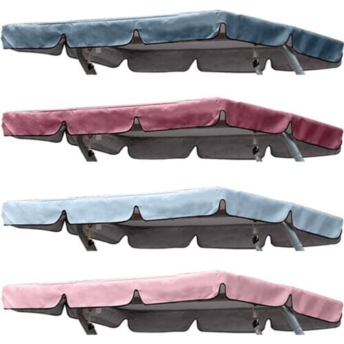 3 Seat Garden Swing Cover 210T Polyester Waterproof UV Resistant Outdoor Courtyard Hammock Swing Awning without chairs