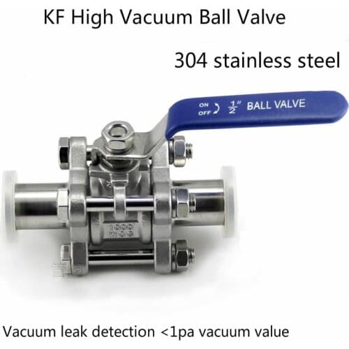 304 Stainless Steel High Vacuum Ball Valve GU-KF16 KF25 KF40 KF50 Manual Quick Installation Valve Gude