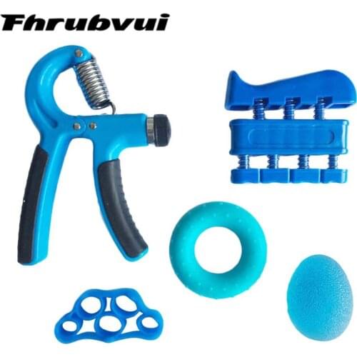 5Pcs Set Gym Fitness Adjustable Hand Grip Set Finger Forearm Strength Muscle Recovery Heavy Hand Gripper Exerciser Trainer