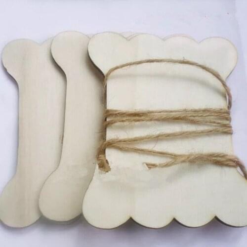 50 pcs Ufinished wood bone shape Cross Stitch Needle Minder Needle Keeper