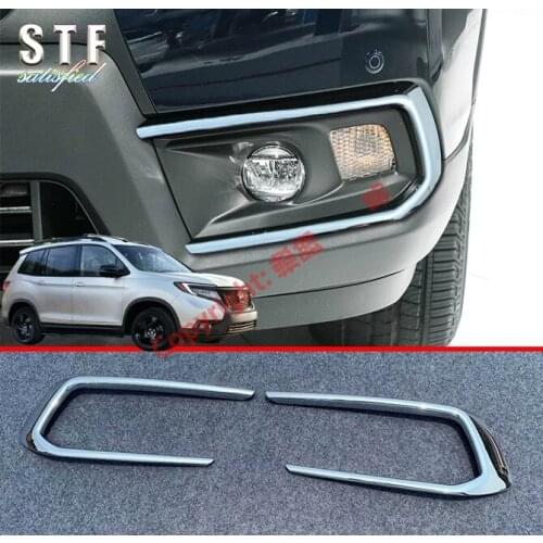 ABS Chrome Front Fog Light Cover Trim For Honda Passport 2019 2020