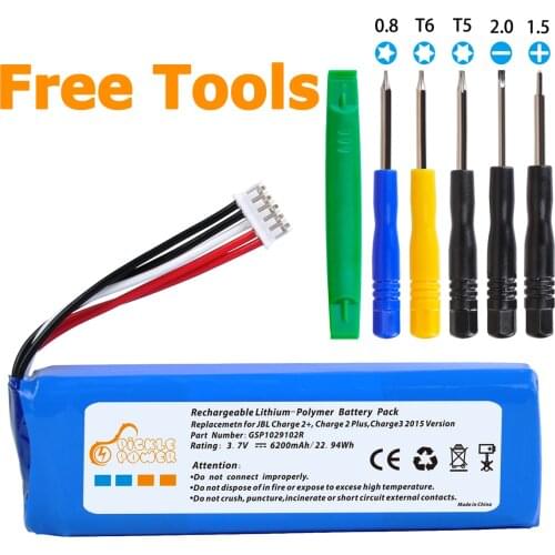 6200mAh Bluetooth Speaker Battery for JBL Charge 2 +,Charge 2 Plus,Charge 3 2015 version ,fits JBL GSP1029102R