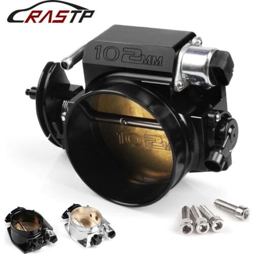 RASTP-Aluminum 102mm Throttle Body with TPS Throttle Body Position Sensor For LS1 LS2 LS3 LS6 LSX Black Silver RS-THB001-102mm