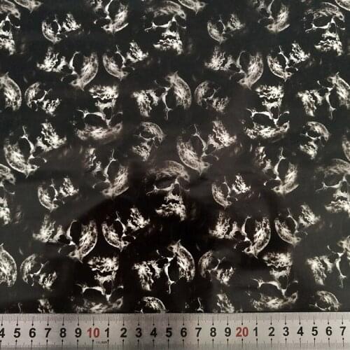 Free shipping 0.5*2m/10m size TSTY14320 Black skull water transfer printing wtp film
