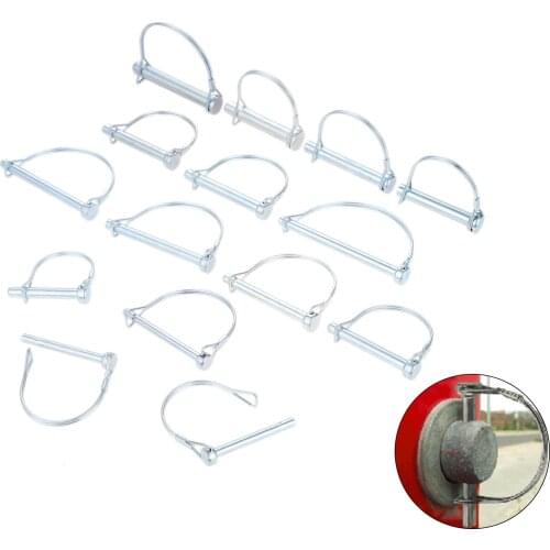 DRELD 5/4/2Pcs Steel Coupler Safety Pin M6-M12 Heavy Duty Safety Coupler Shaft Locking Ring Split Hitch For Farm Lawn Garden