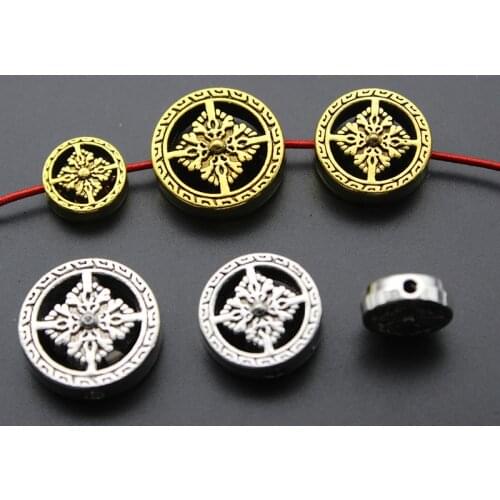 10pcs 12mm 16mm 18mm Metal Flower Spacer Beads for Jewelry Making Charms Bracelets DIY Handmade Jewelry Findings