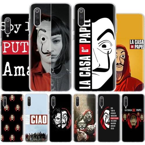 TV La Casa de papel Cover Phone Case For Xiaomi Note 10 Mi 11 9 8 CC9 5X 6X 9T 10T A3 Poco X3 NFC F1 Pro Lite + Coque A1 A2