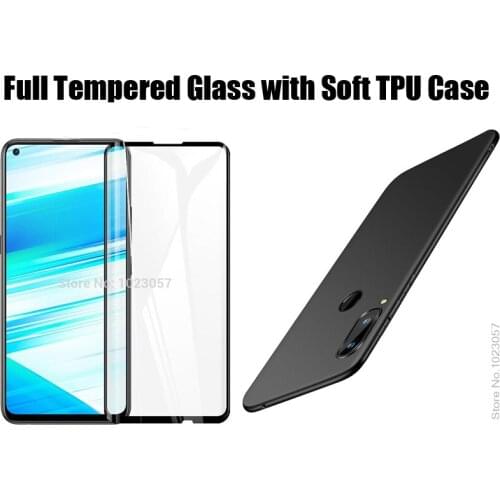 For VIVO Z5X Case For VIVO Z5X Black Soft TPU with Full Cover Tempered Glass vivoz5x z5 x z 5x 6.53 inch Coque V1911A