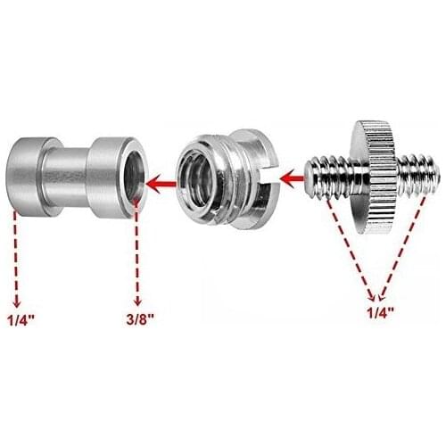 Camera Holder Light Umbrella Tripod Monopod Screw Adaptor Inch Screw Adapter Mount Converter for Flash Mount 1/4 to 3/8