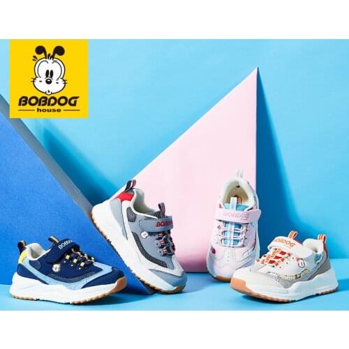 Bobdog childrens sports shoes lightweight breathable fashion cartoon high quality casual sneakers