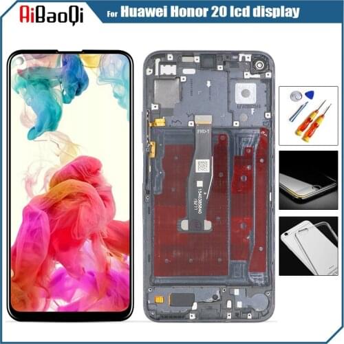 Original Display for Huawei nova 5t LCD Display Screen Touch Digitizer Assembly Honor 20 YAL-L21 LCD Screen With Frame Replace