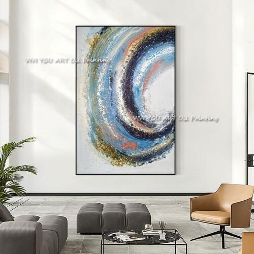 Home Wall Colorful Canvas Art Handmade Abstract Oil Painting Canvas Wall Art Modern Home Decoration Piece Art