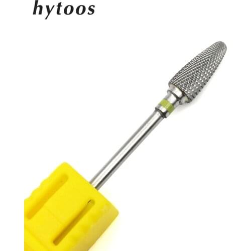 HYTOOS XF Tungsten Carbide Nail Drill Bit 3/32" Rotary Manicure Cutters Bits For Manicure Nail Drill Accessories Milling Tools