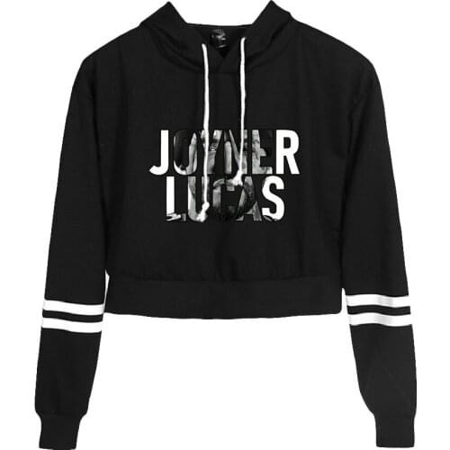 Joyner Lucas Fashion Crop Hoodies Women Hooded Pullover Crop Top Hot Sale Casual Streetwear Clothes