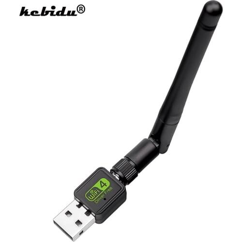 Kebidu 150Mbps Wireless USB2.0 Network Card WiFi Adapter 2db Wifi Dongle 802.11b/g/n Network LAN Card Free Driver Wifi Ethernet