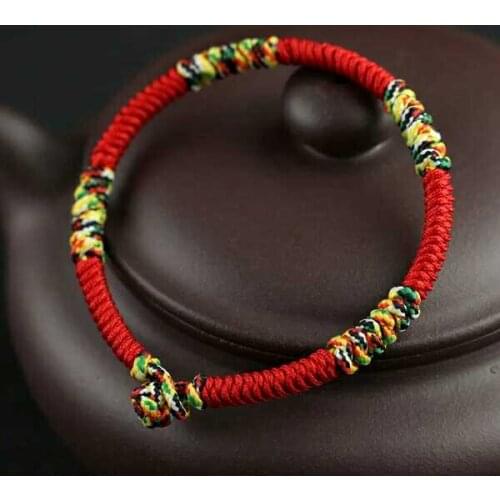 Chinese Jewelry Love Lucky Charm Tibetan Bracelets & Bangles For Women Men Handmade Knots Rope Budda Bracelet