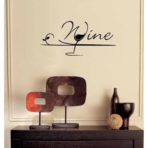 Creative Wine Glass Wall Decals For Kitchen Home Decor Living Room Vinyl Stickers Window Posters Mirror Wall Art Stickers S740